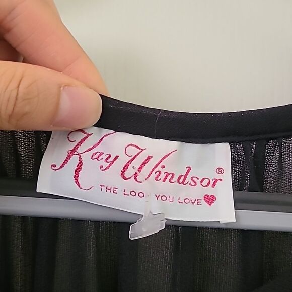 Vintage Cottagecore prairiecore Black chemise puff ballon sleeve sheer dress y2k - Picture 3 of 8